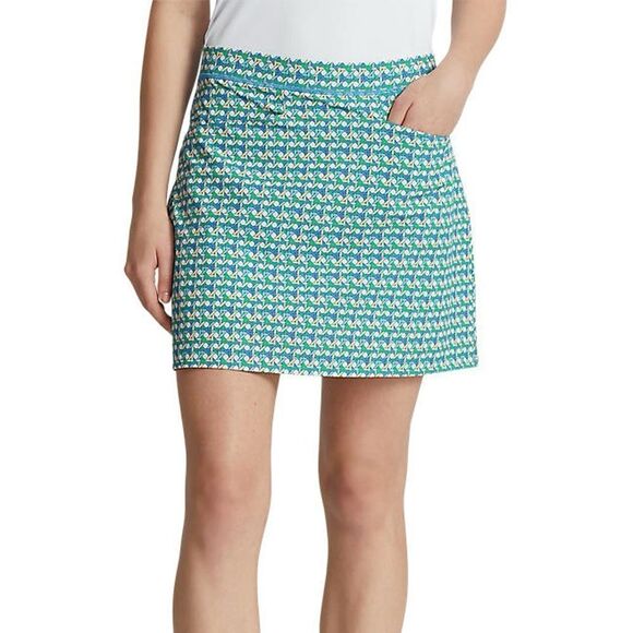 NWT-RLX RALPH LAUREN-WOMEN'S PRINTED PLEATED AIM SKORT 17"- Size Large - Picture 1 of 15